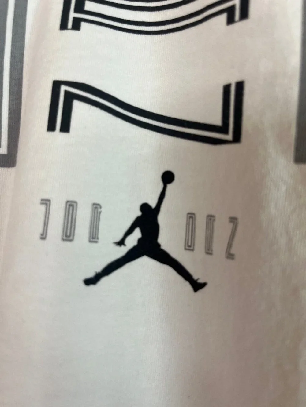 Jordan Jumpman Stacked Logo T-Shirt Men's Large White Checkered Stripe